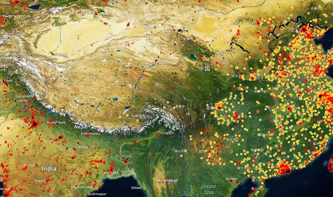 Spaceknow monitors manufacturing activity in China