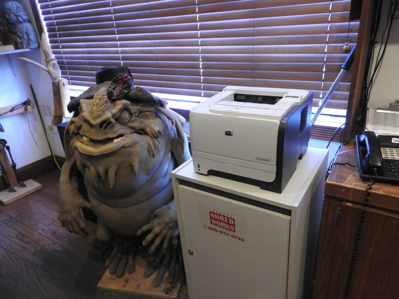 Sculptures galore adorn the workshop at Tippett Studios.