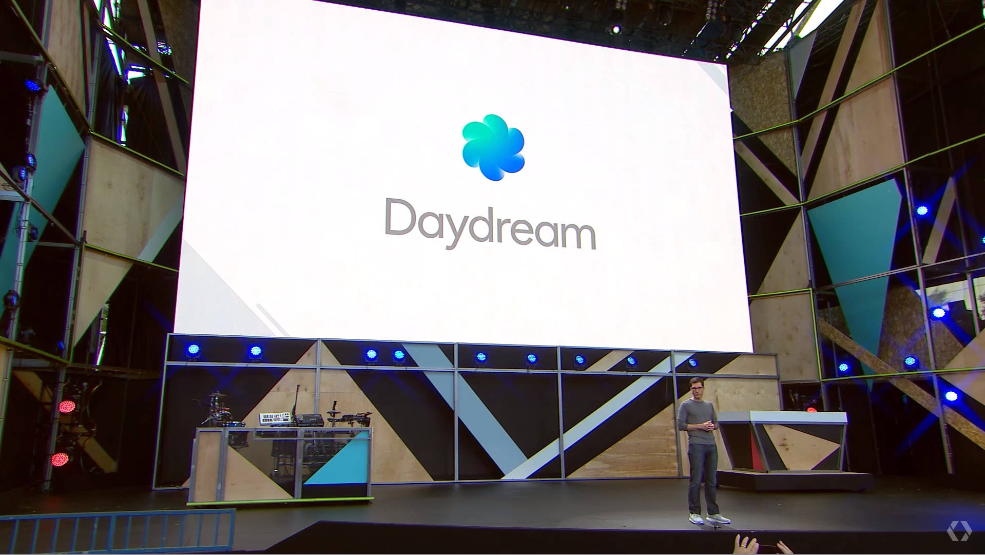 Google VR head Clay Bavor talks about Google Daydream at the Google I/O developer conference in Mountain View, California, in May 2016.