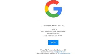 Google sends invitations for October 4 hardware event