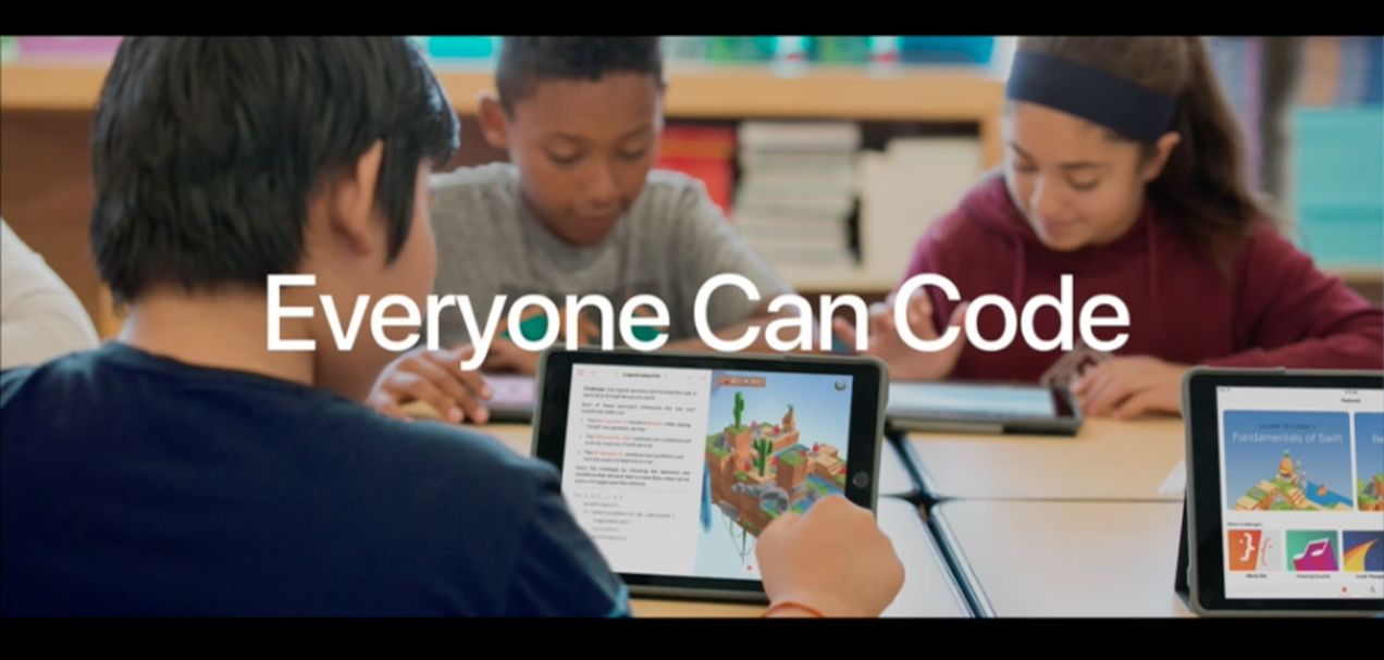 Apple's Everyone Can Code initiative will use Swift Playground, an iPad app that teaches coding.
