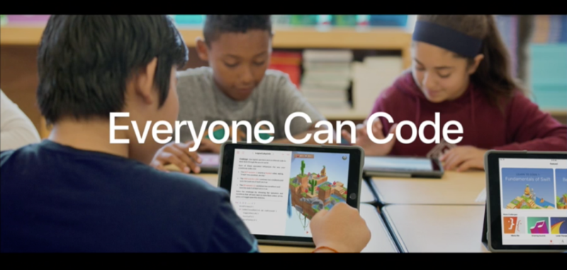 Apple's Everyone Can Code initiative will use Swift Playground, an iPad app that teaches coding.