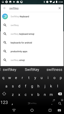 The High Contrast theme in SwiftKey for Android.