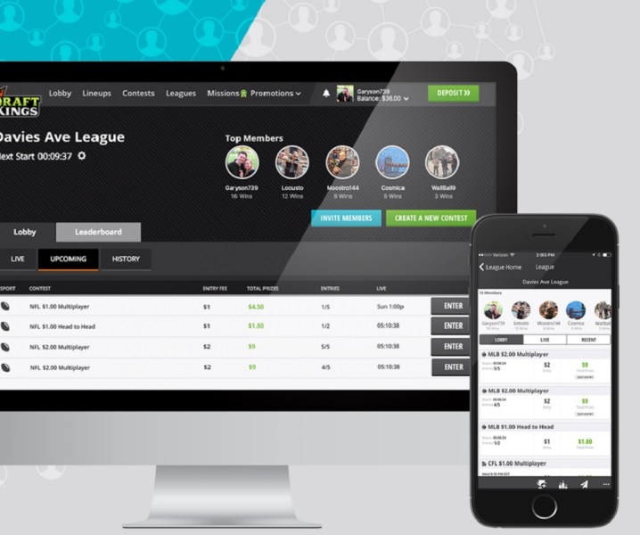 DraftKings has mobile and PC experiences.