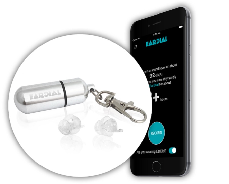 EarDial comes with a companion app that tells you how many decibels you're hearing.