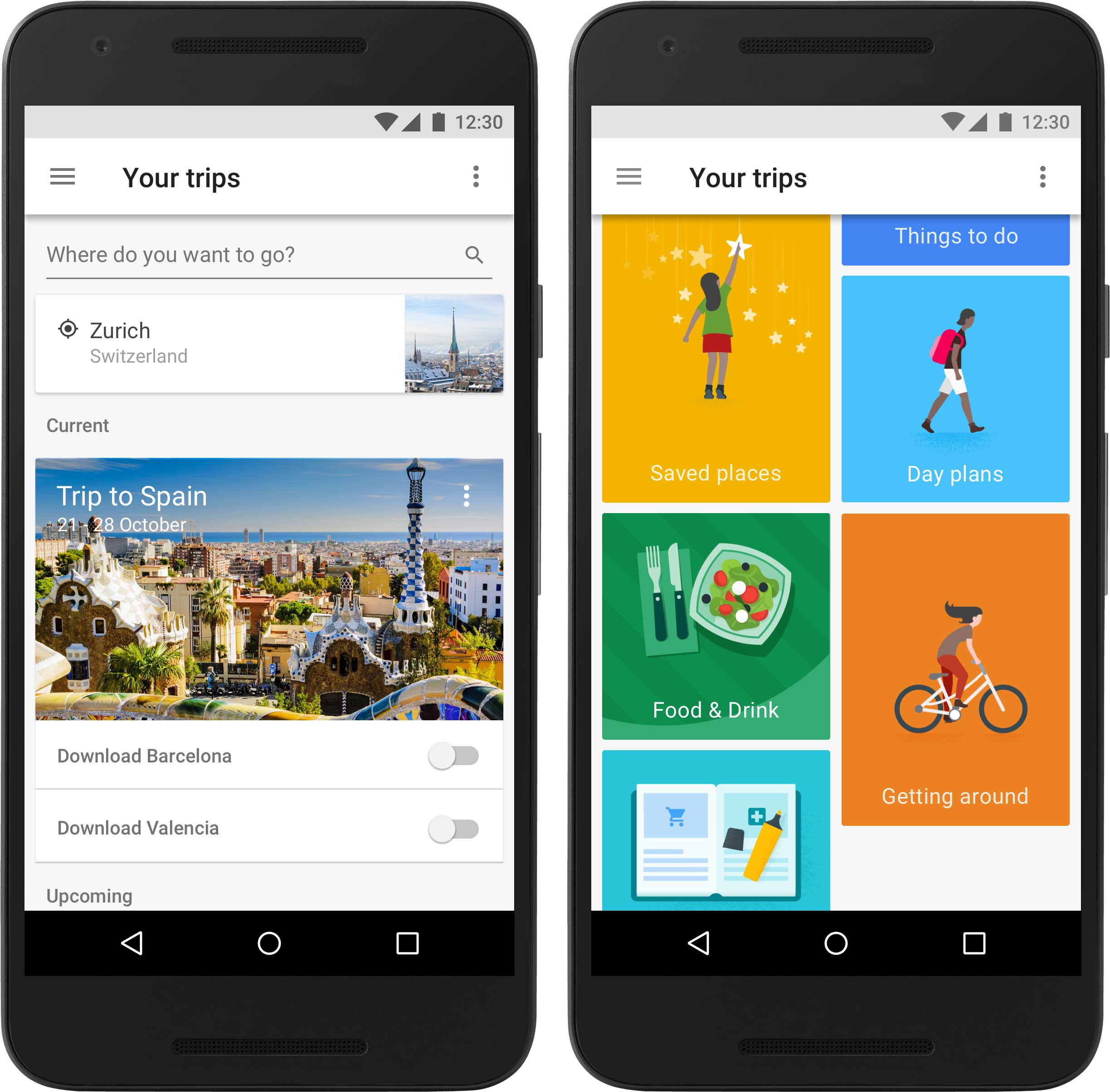 Google Trips organizes your travel details in one app that also works offline.