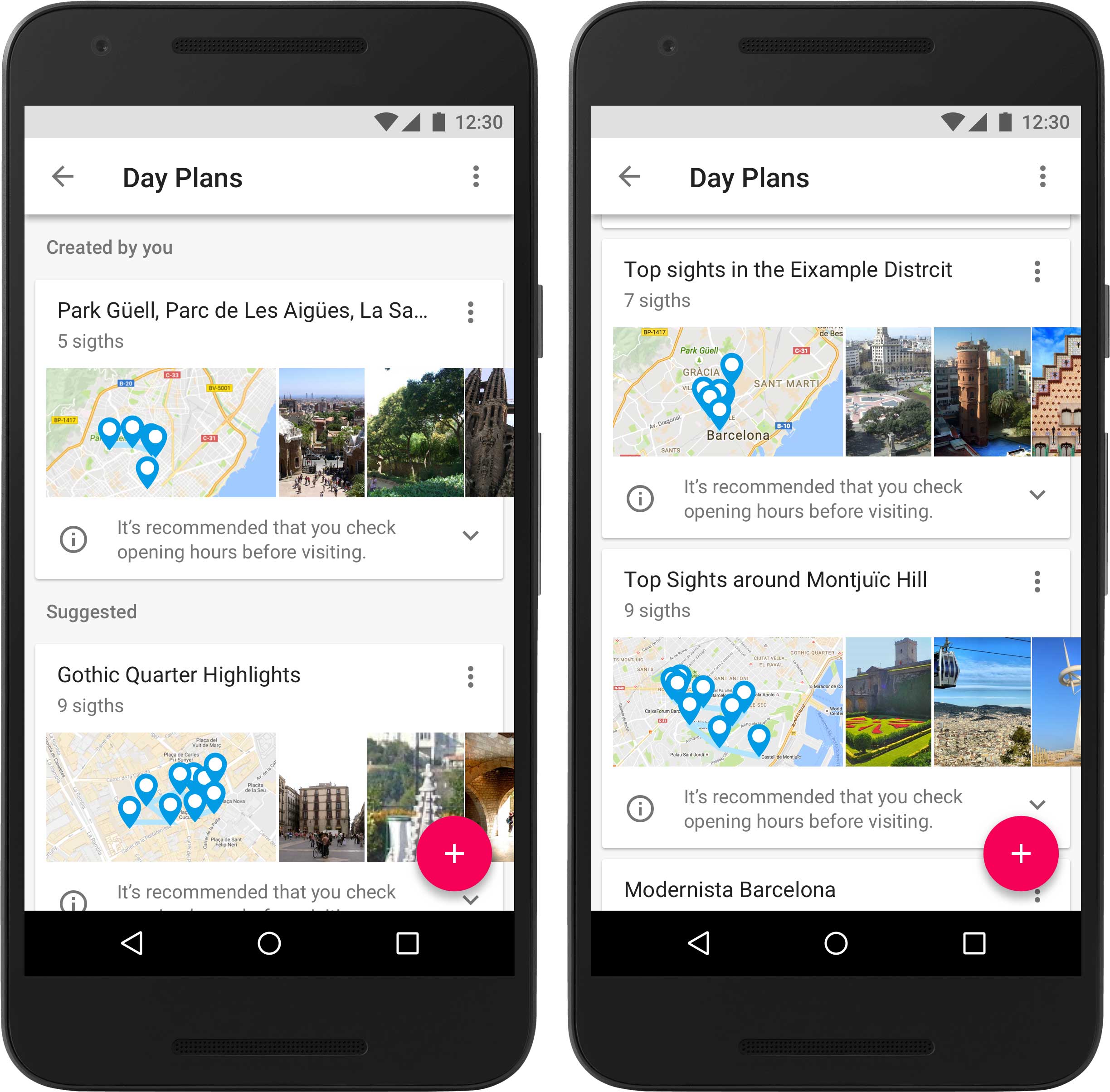 Google Trips uses historical travel information from other users to provide sample itineraries for you based on the top 200 cities around the world.