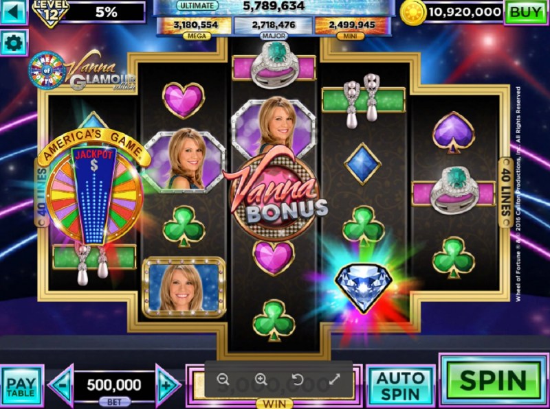 Vanna White is the in-game host in the latest Wheel of Fortune Slots game.