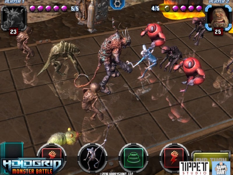 Tippett Studio and HappyGiant are using handcrafted monsters in HoloGrid: Monster Battle.