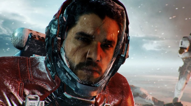 That's not Jon Snow. It's Admiral Kotch from Call of Duty: Infinite Warfare.