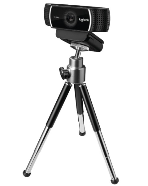 Logitech's C922 webcam comes with a tripod.