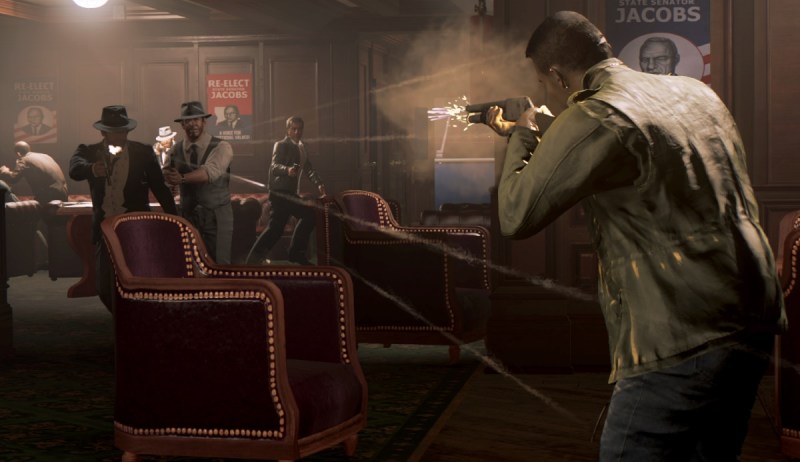 Lincoln Clay in a shootout in Mafia III
