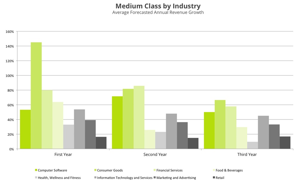 medium class by industry