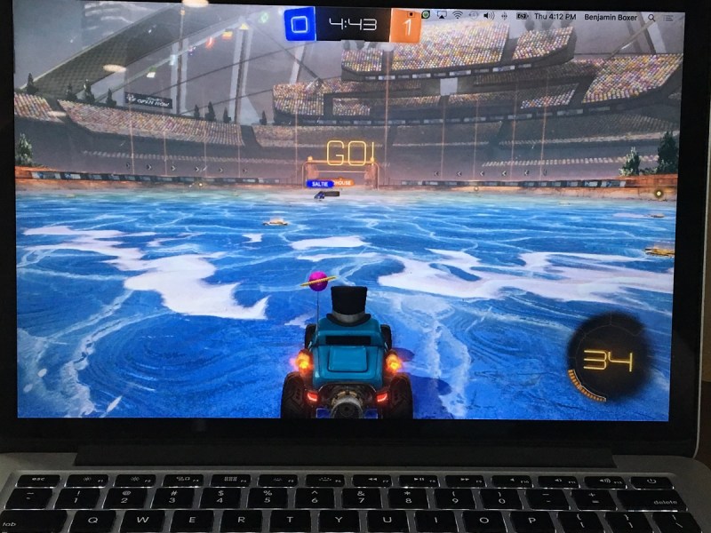 Parsec enables you to play a game like Rocket League on the Mac.