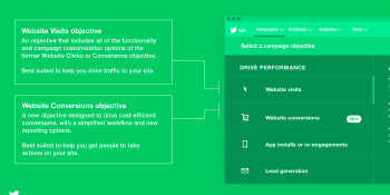 Twitter adds new dedicated way to drive website conversions
