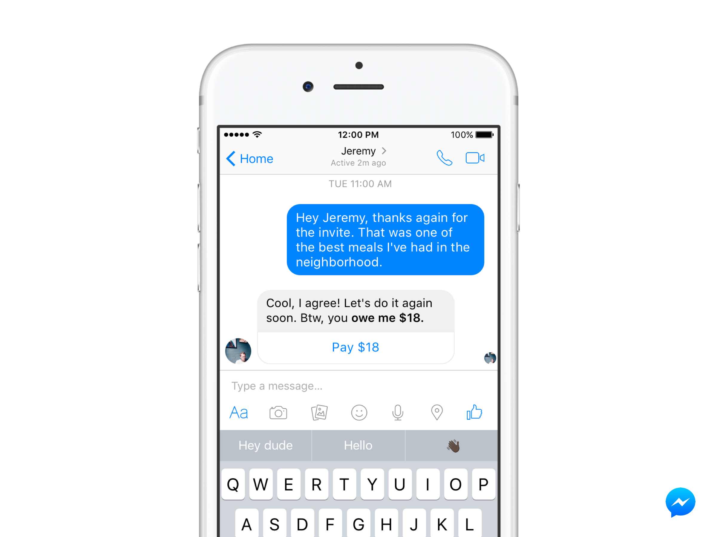 Facebook is using its chat assist technology to find ways to help users send money through Messenger.