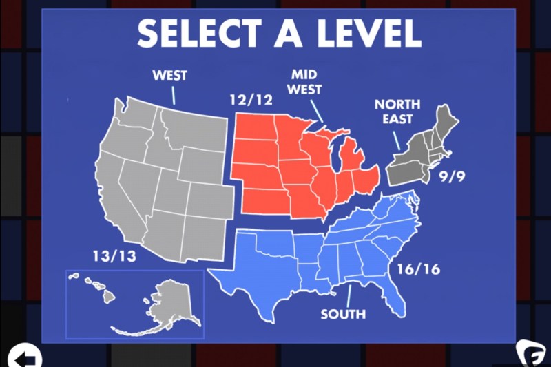 Select a region and a state where you want to rig the votes.