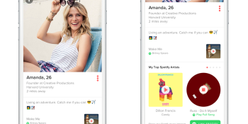 Tinder hooks up with Spotify to match users based on their taste in music