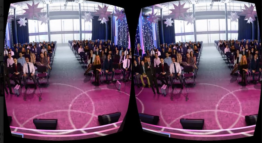 VirtualSpeech's VR app on my mobile via WebVR