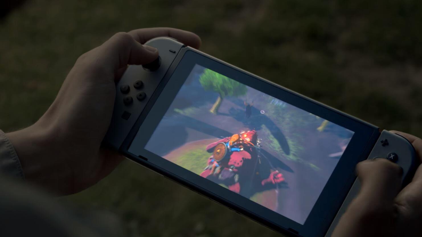 The Nintendo Switch in action.