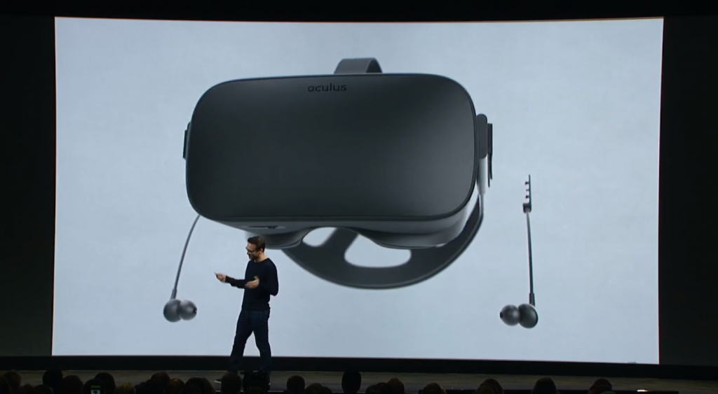 Oculus Earphones create isolated sound for a realistic audio experience.