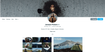 Vimeo now lets creators spruce up their profile pages with looping cover videos