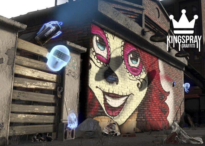 Kingspay is a graffiti game in VR.