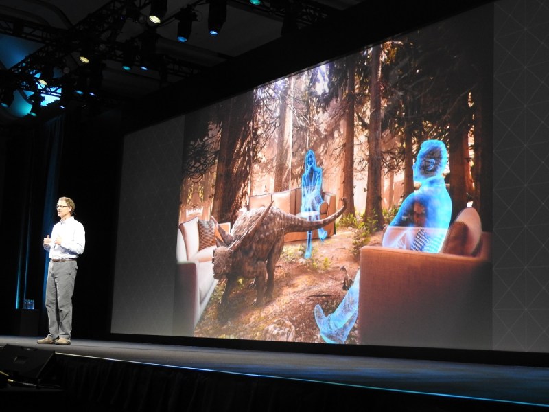 Mike Abrash, chief scientist at Oculus, showing us social VR.