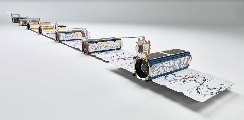 In three years since Planet launched its first satellite, it has designed 13 different builds of the Dove satellite. Seen here is an evolution in the design of the Dove, with seven of the most significant build iterations. 