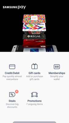 Samsung Pay new interface