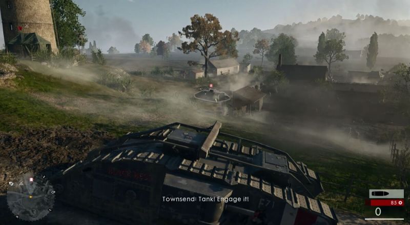 Tank battle in Battlefield 1