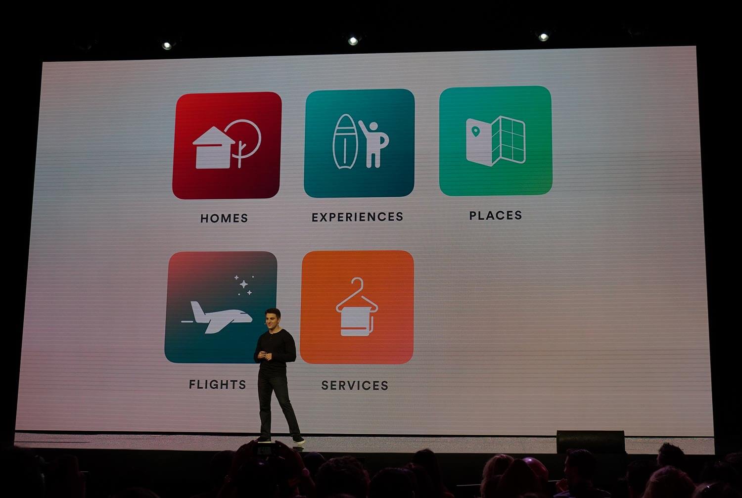 Airbnb chief executive Brian Chesky highlights that the company will soon expand into other trip-related areas, including flights and services.