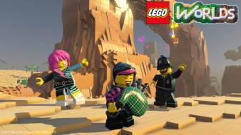 Playing Lego Worlds online together.