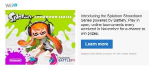 Nintendo's newsletter is officially endorsing the Splatoon Showdown Series.