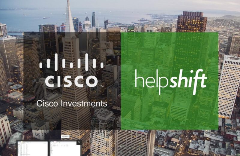 Cisco is investing in Helpshift's $25 million round.