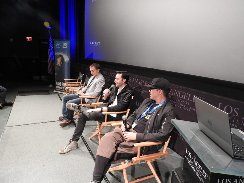 (Left to right) Michael Blicharz, vice president of pro gaming at ESL; Allesandro Avallone, cofounder of Faceit; Rod Chong, Slightly Mad Studios.