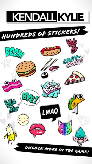 Kendall & Kylie stickers for iMessage chats.