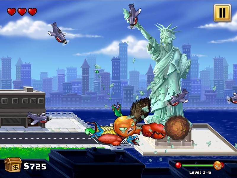 Taking down the Statue of Liberty in Octogeddon.