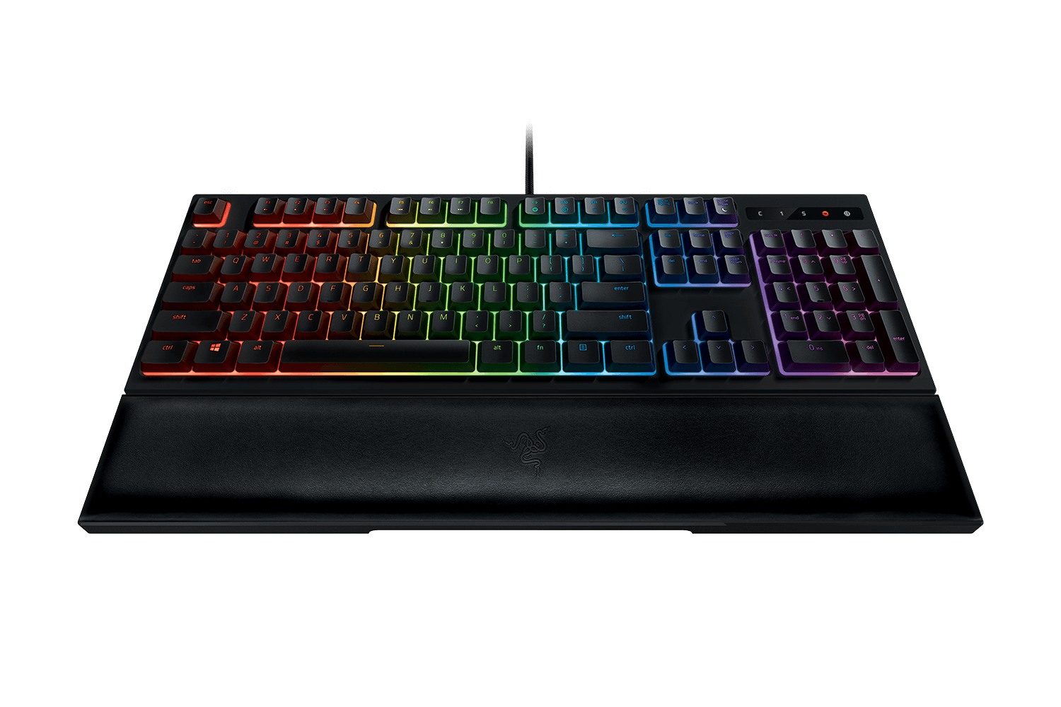 The clicky Razer Ornata Chroma keyboard.