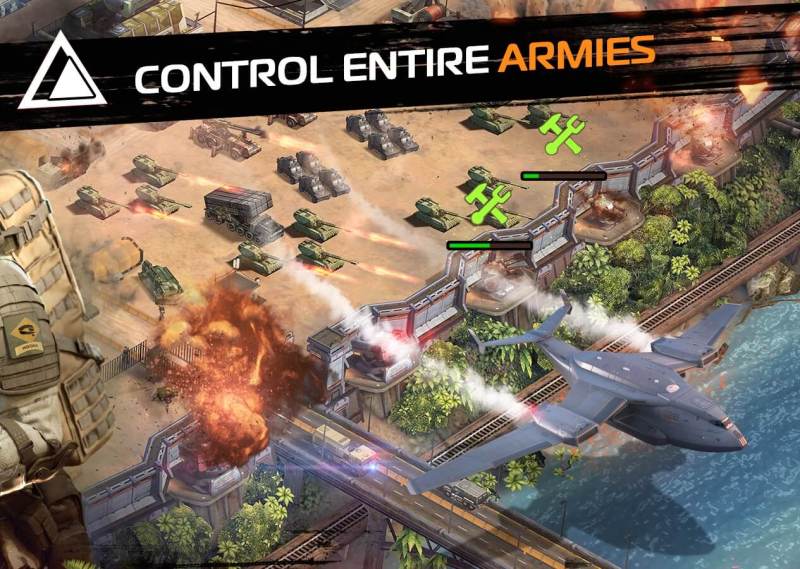 You can control big armies in Soldiers Inc.: Mobile Warfare