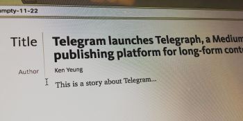 Telegram launches Telegraph, a long-form publishing platform