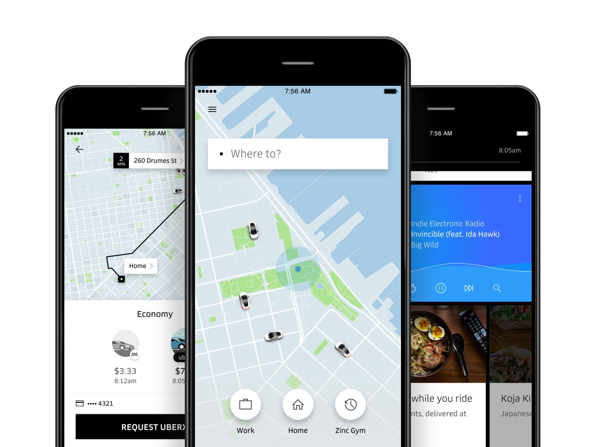 Uber's redesigned app