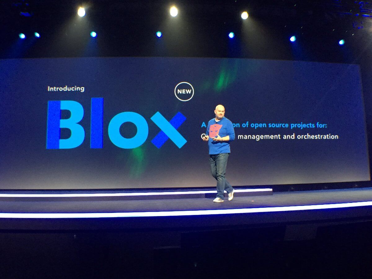 Amazon vice president and chief technology officer Werner Vogels talks about Blox at the AWS re:Invent conference in Las Vegas on December 1, 2016.