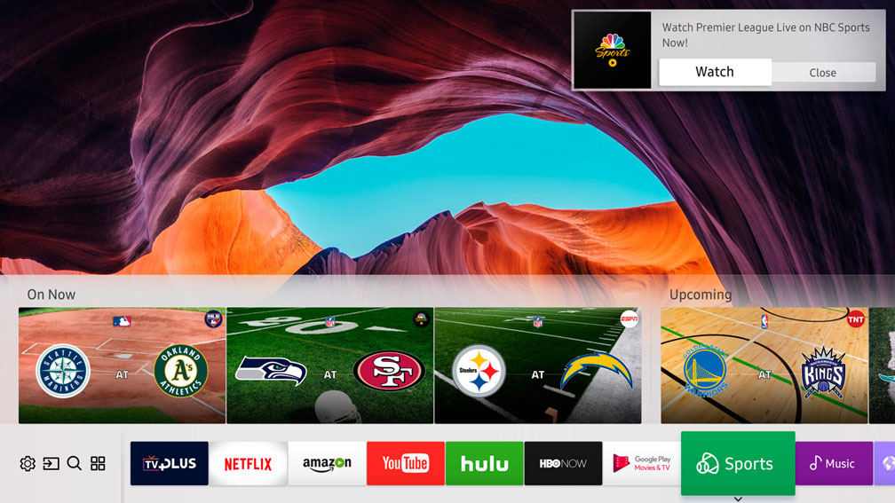 Samsung has added a sports service to Smart TVs providing personalized results to viewers.