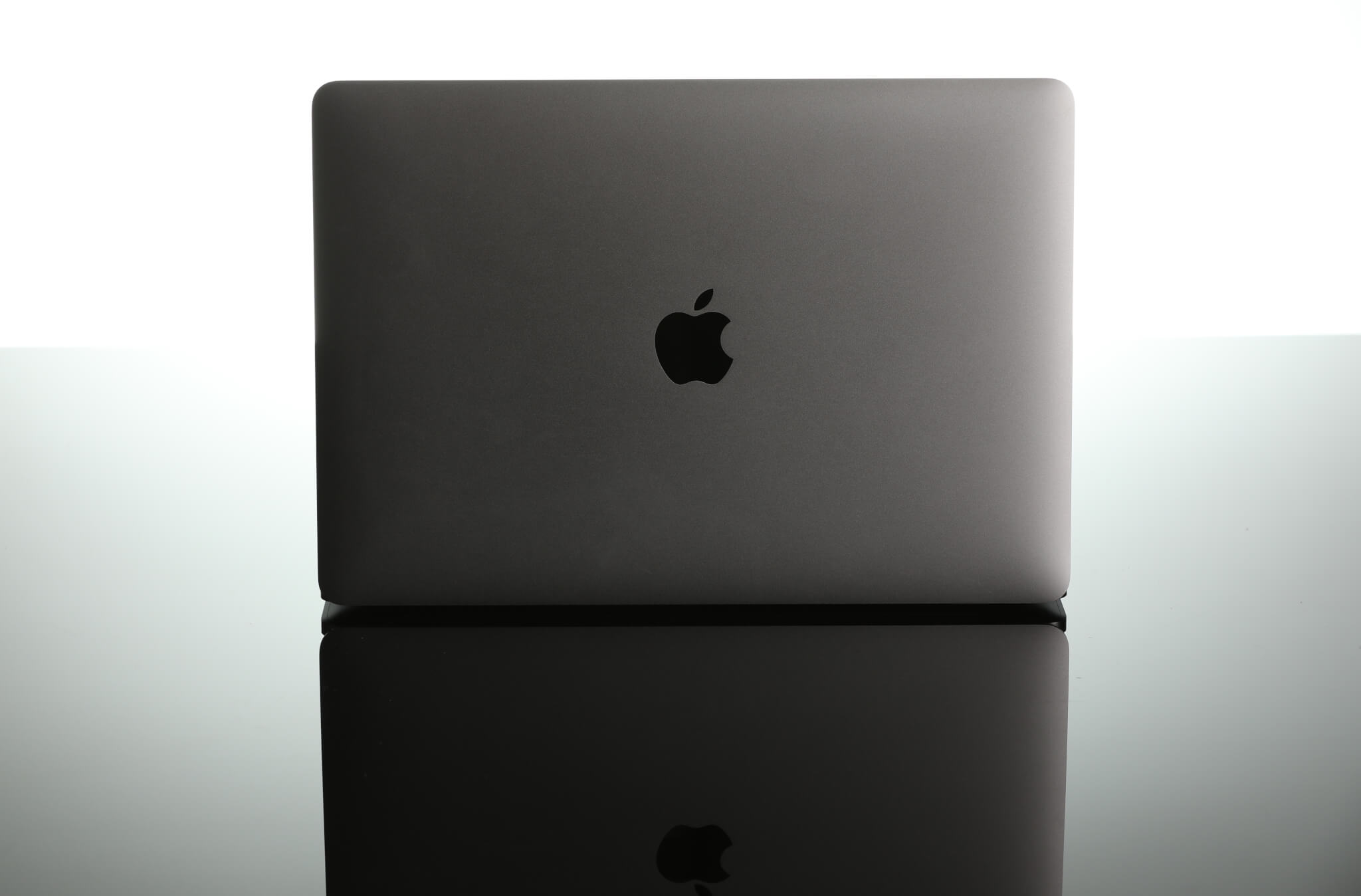 The back of the 2016 13-inch MacBook Pro in space gray.