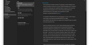 Ulysses writing app gets support for MacBook Pro Touch Bar
