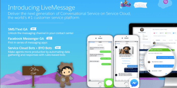 Salesforce’s LiveMessage tool for service reps officially launches