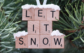 Let it Snow DIY bot scrabble letters