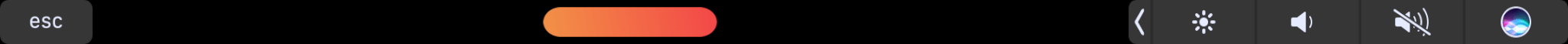 TouchBarPong on the Touch Bar.