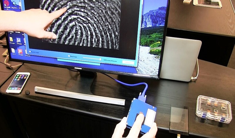 Vkansee demo of fingerprint identification.